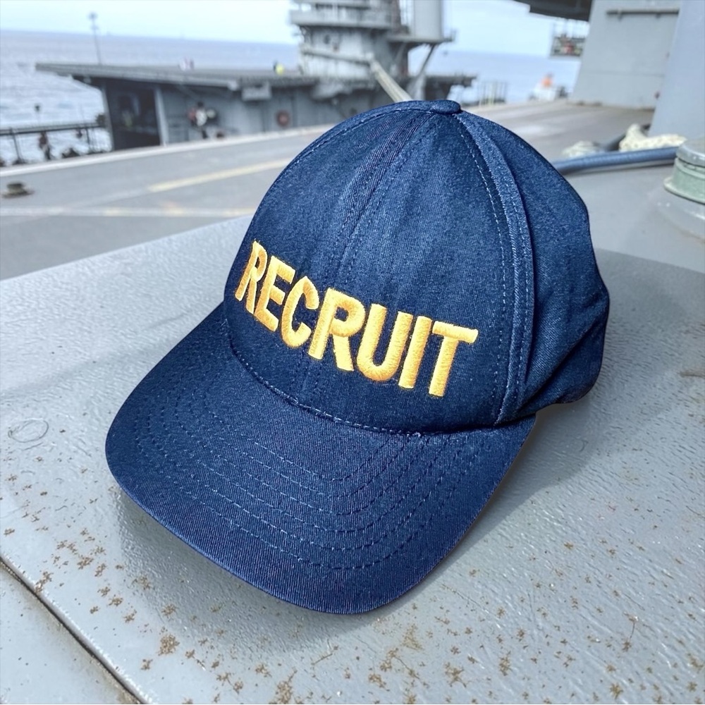 U.S. Navy Unisex Recruit Utility Blue Yellow Baseball Cap Sz OS
